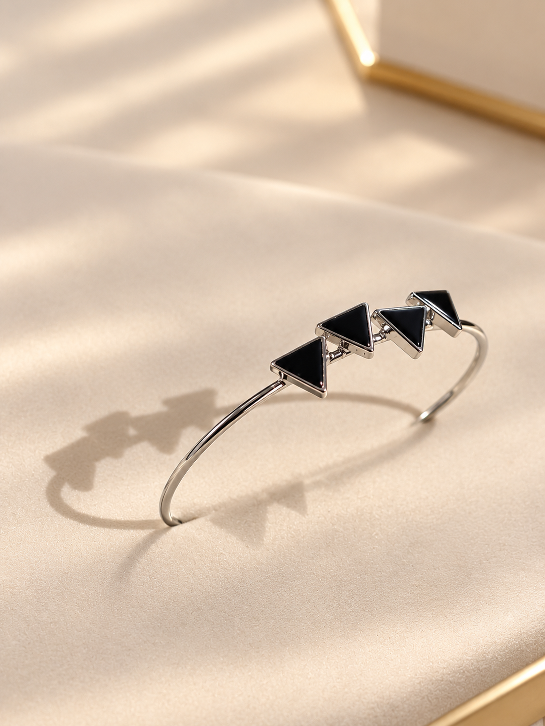 Black Triangle Cuff Bracelet
