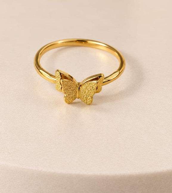Stainless Butterfly Elegance Ring