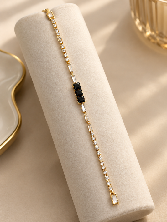 Black & Gold Crystal Bracelet